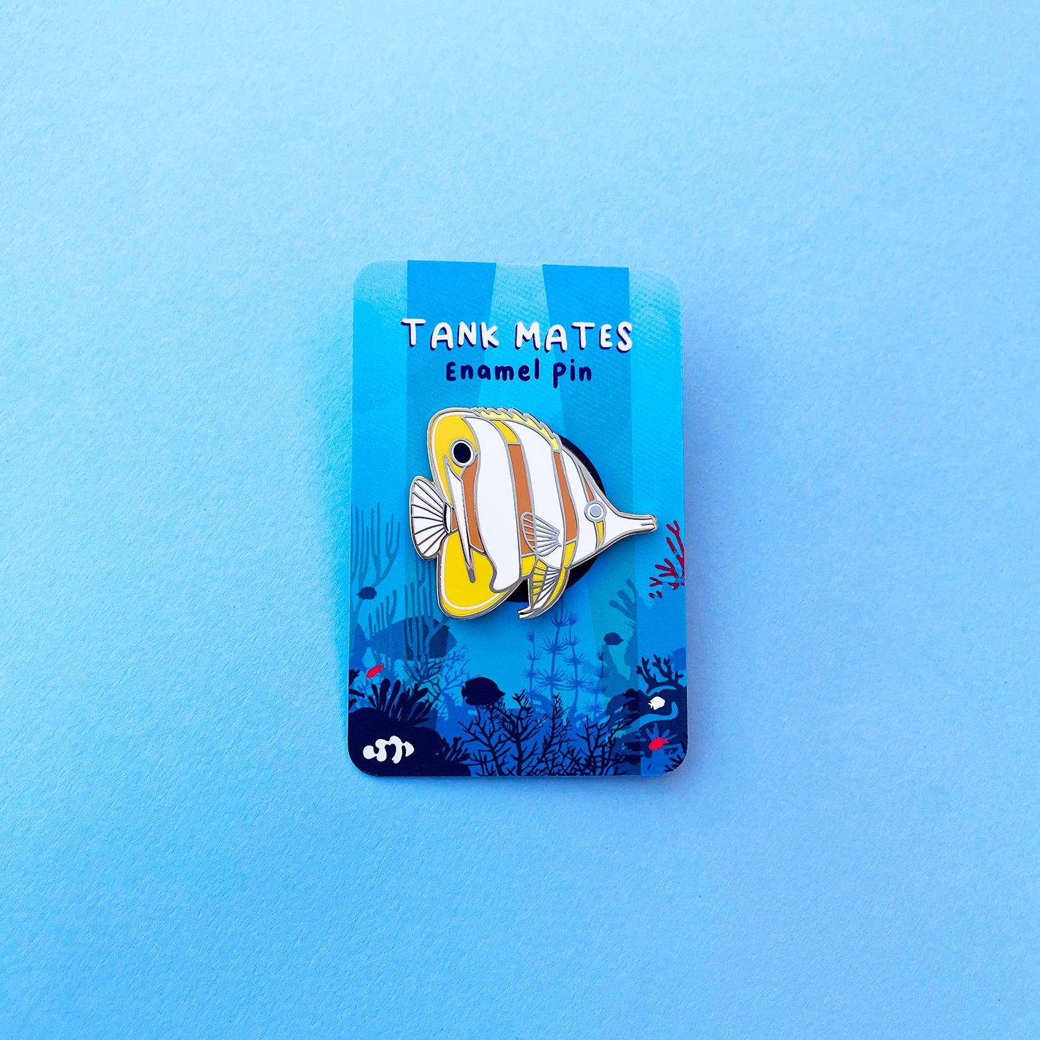 Copperband Butterfly Fish Enamel Pin