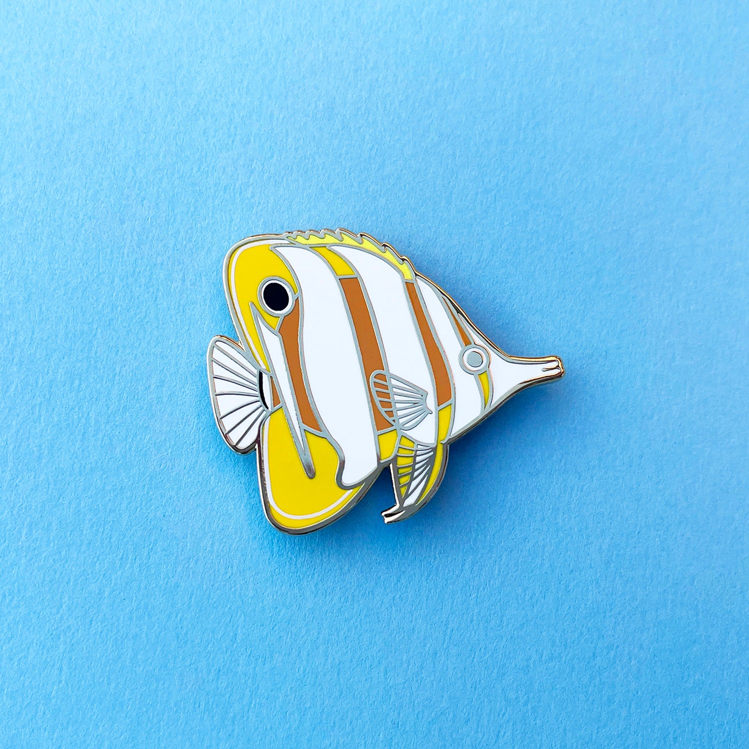 Copperband Butterfly Fish Enamel Pin