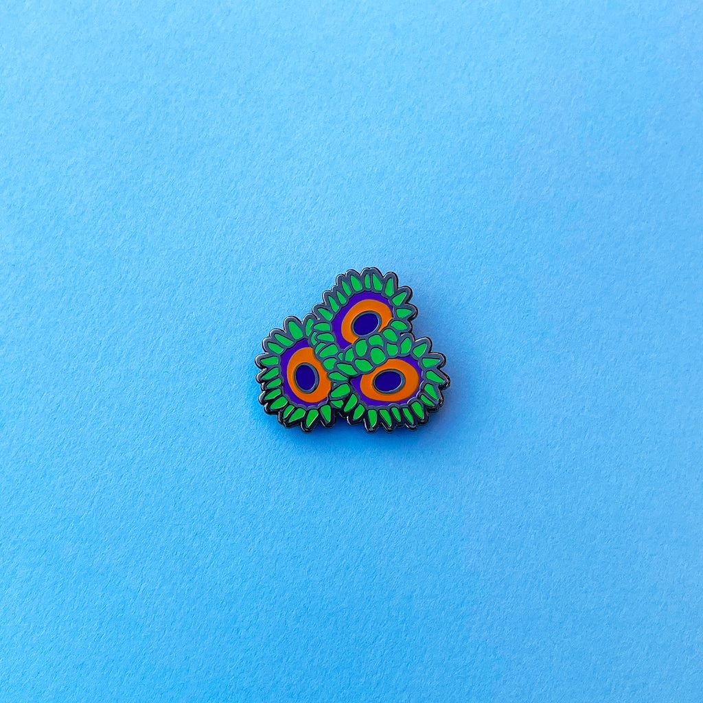 Green Zoa Coral Enamel Pin