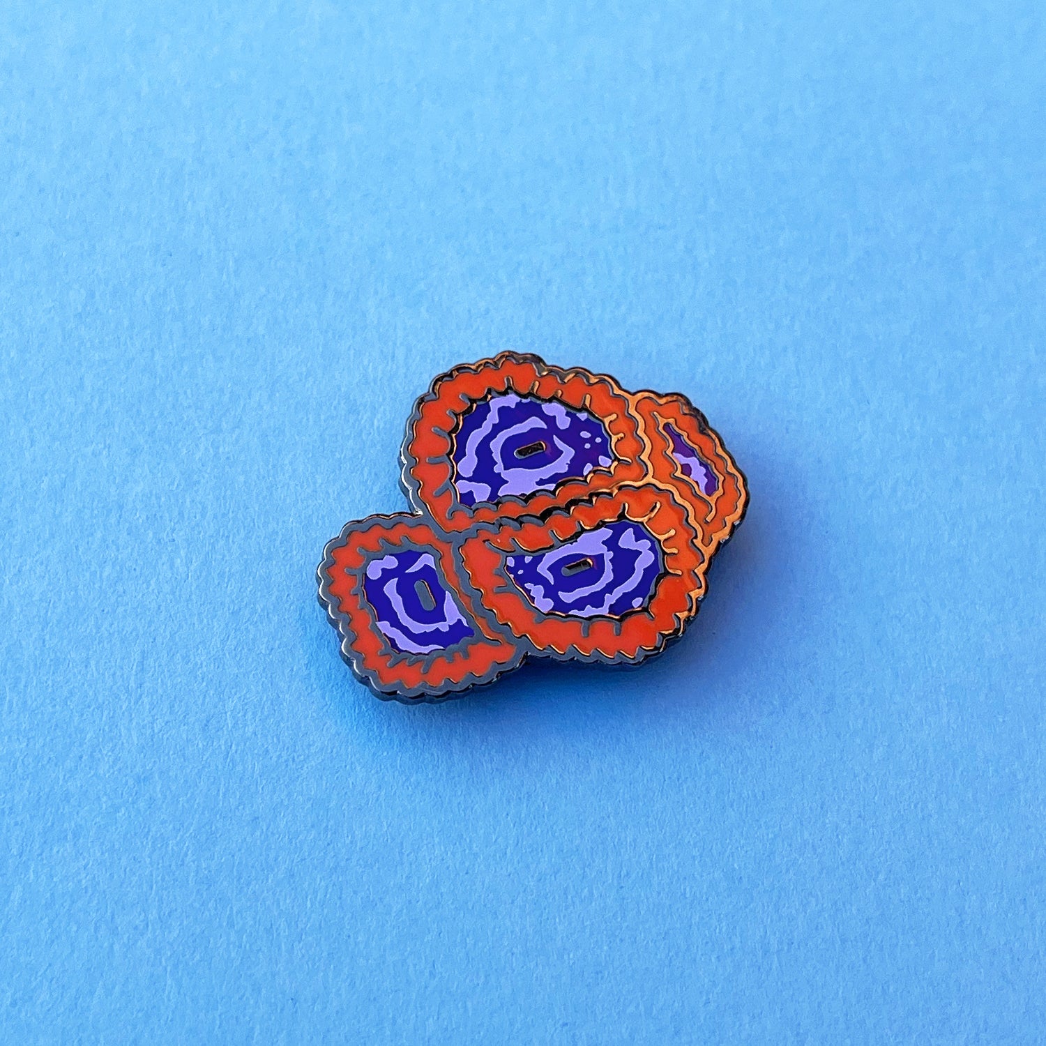Orange Zoa Coral Enamel Pin