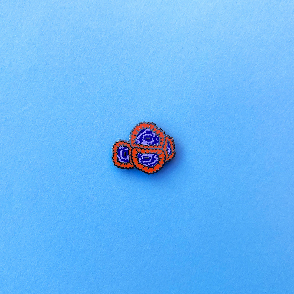 Orange Zoa Coral Enamel Pin