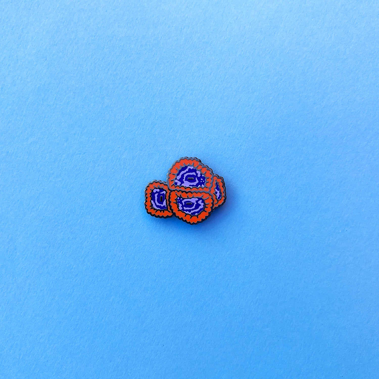 Orange Zoa Coral Enamel Pin