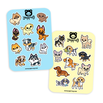 Dog & Puppy Sticker Sheets